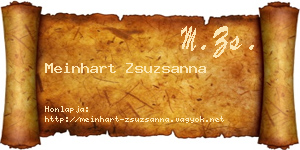 Meinhart Zsuzsanna névjegykártya